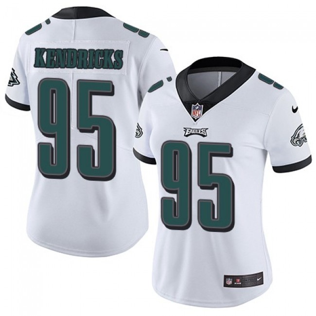 Women's Eagles #95 Mychal Kendricks White Stitched NFL Vapor Untouchable Limited Jersey