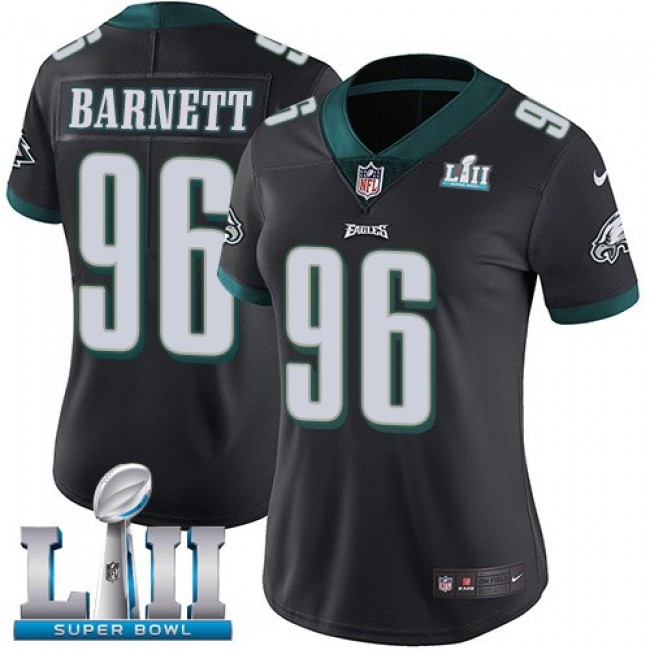 Women's Eagles #96 Derek Barnett Black Alternate Super Bowl LII Stitched NFL Vapor Untouchable Limited Jersey