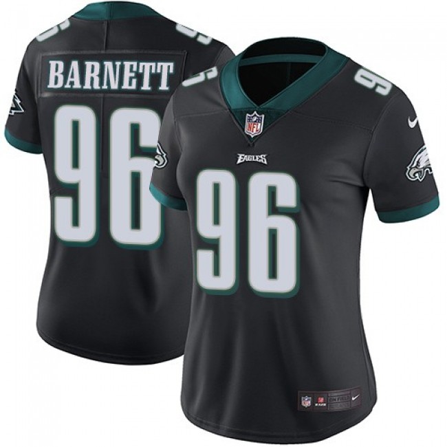 Women's Eagles #96 Derek Barnett Black Alternate Stitched NFL Vapor Untouchable Limited Jersey