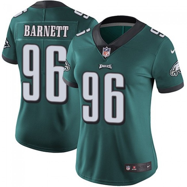 Women's Eagles #96 Derek Barnett Midnight Green Team Color Stitched NFL Vapor Untouchable Limited Jersey