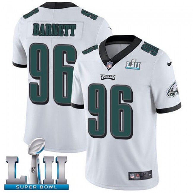 Nike Eagles #96 Derek Barnett White Super Bowl LII Men's Stitched NFL Vapor Untouchable Limited Jersey