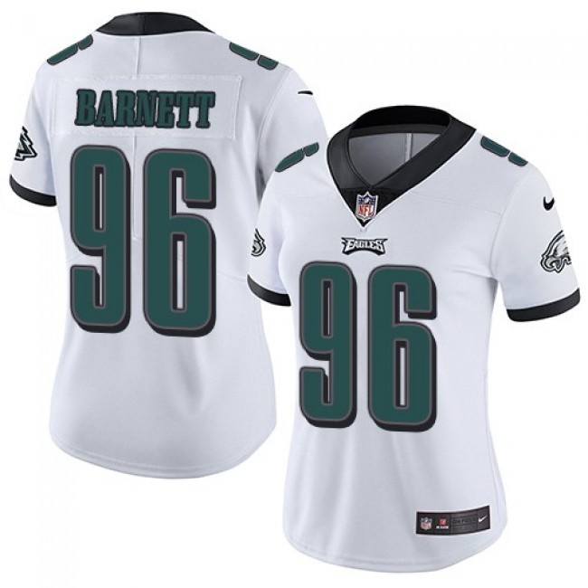 Women's Eagles #96 Derek Barnett White Stitched NFL Vapor Untouchable Limited Jersey