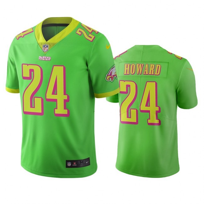 Philadelphia Eagles #24 Jordan Howard Green Vapor Limited City Edition NFL Jersey