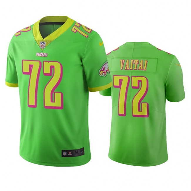 Philadelphia Eagles #72 Halapoulivaati Vaitai Green Vapor Limited City Edition NFL Jersey