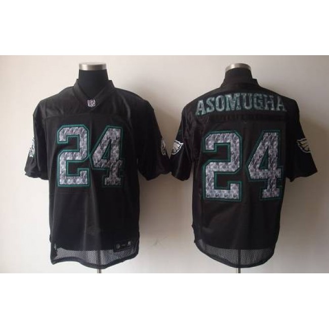 Sideline Black United Eagles #24 Nnamdi Asomugha Black Stitched NFL Jersey