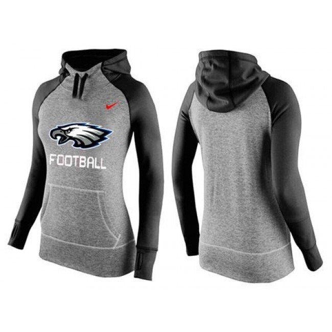 Women's Philadelphia Eagles Hoodie Grey Black-1 Jersey