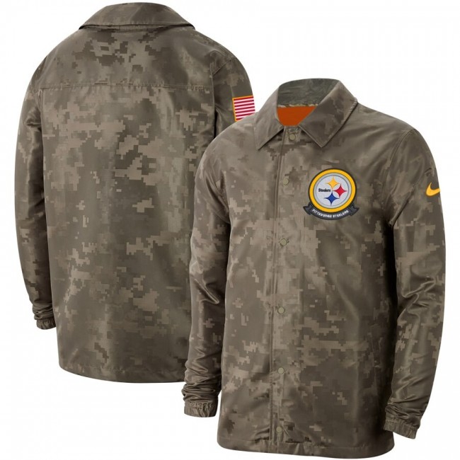Men's Pittsburgh Steelers Nike Camo 2019 Salute to Service Sideline Full-Zip Lightweight Jacket