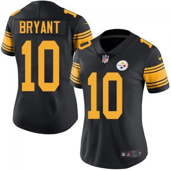 Women's Steelers #10 Martavis Bryant Black Stitched NFL Limited Rush Jersey