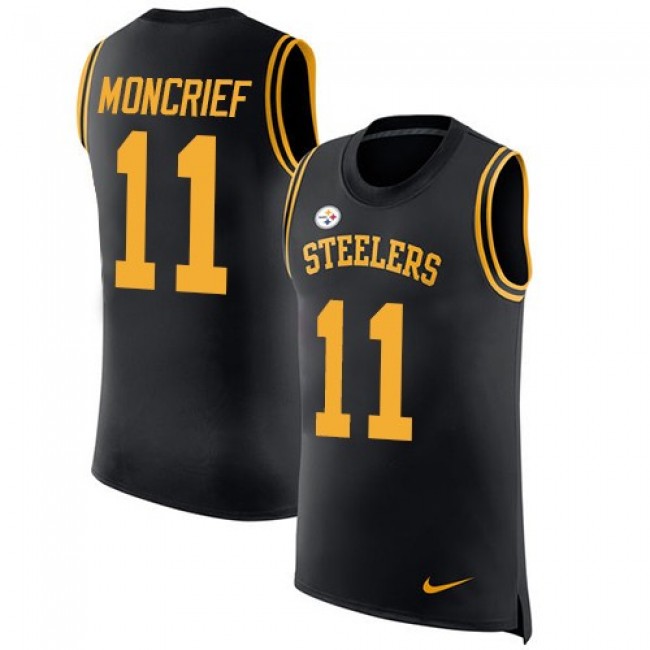 Nike Steelers #11 Donte Moncrief Black Team Color Men's Stitched NFL Limited Rush Tank Top Jersey