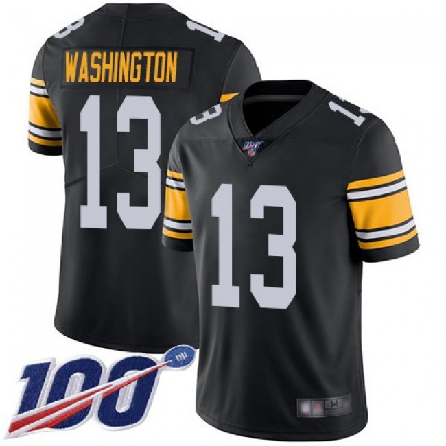 Nike Steelers #13 James Washington Black Alternate Men's Stitched NFL 100th Season Vapor Limited Jersey
