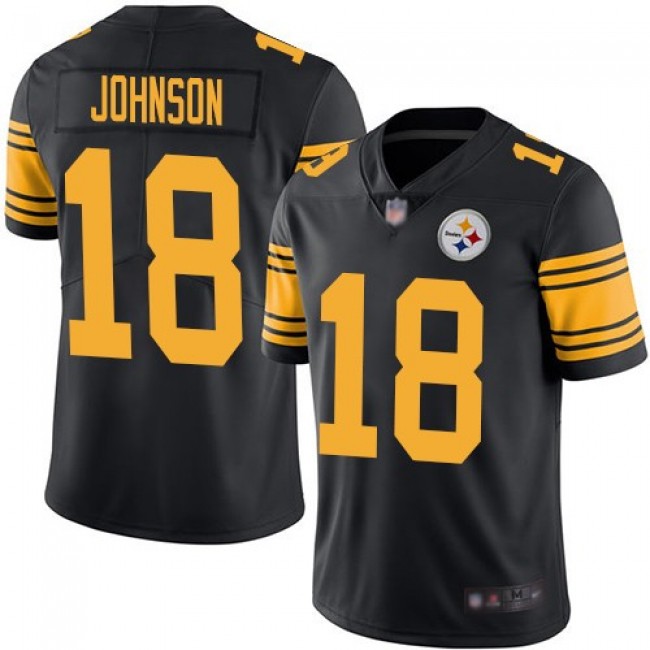 Nike Steelers #18 Diontae Johnson Black Men's Stitched NFL Limited Rush Jersey