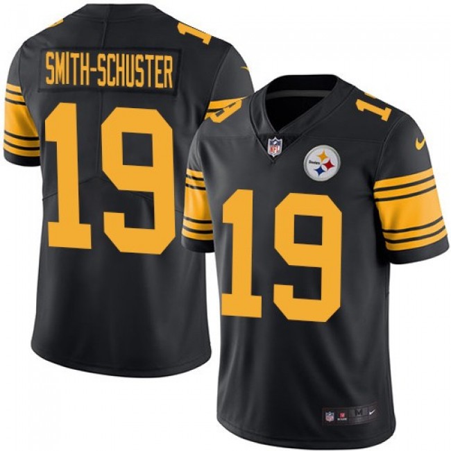 Nike Steelers #19 JuJu Smith-Schuster Black Men's Stitched NFL Limited Rush Jersey