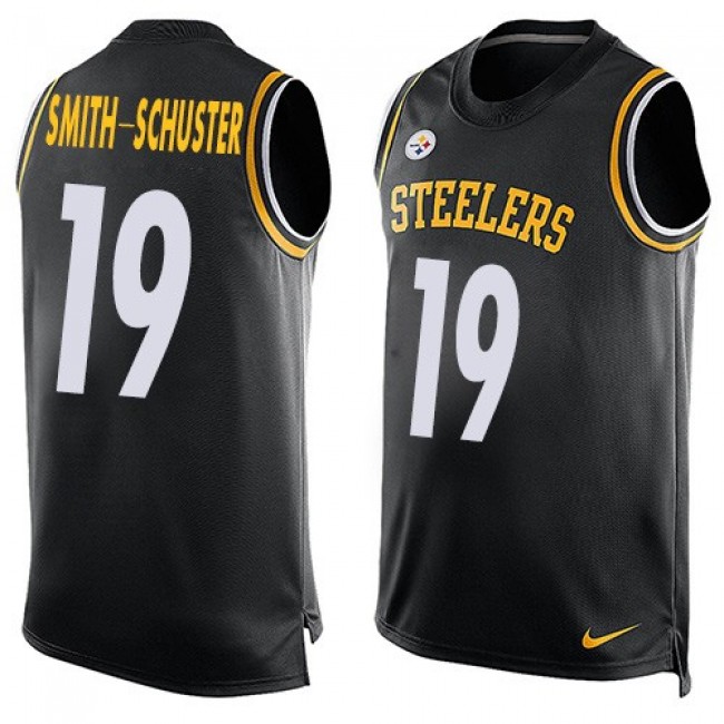 Nike Steelers #19 JuJu Smith-Schuster Black Team Color Men's Stitched NFL Limited Tank Top Jersey