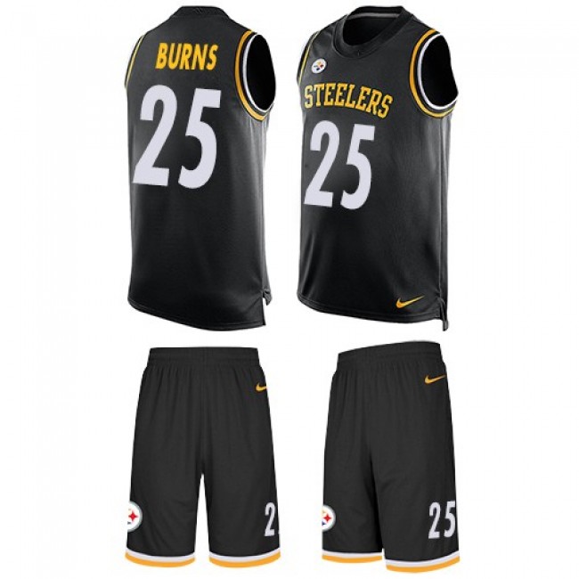 Nike Steelers #25 Artie Burns Black Team Color Men's Stitched NFL Limited Tank Top Suit Jersey