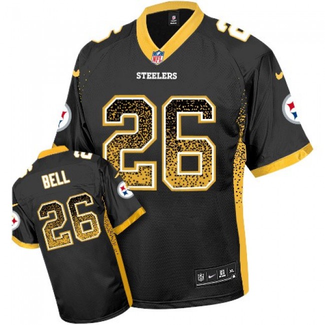 Pittsburgh Steelers #26 Le Veon Bell Black Team Color Youth Stitched NFL Elite Drift Fashion Jersey