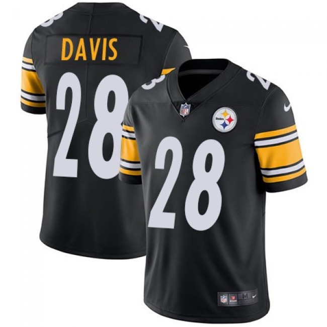 Pittsburgh Steelers #28 Sean Davis Black Team Color Youth Stitched NFL Vapor Untouchable Limited Jersey