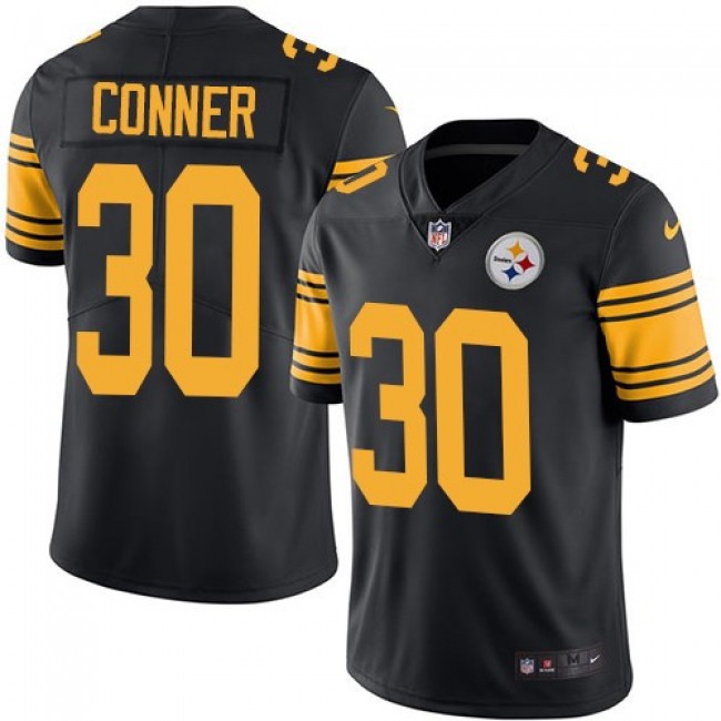 Nike Steelers #30 James Conner Black Men's Stitched NFL Limited Rush Jersey