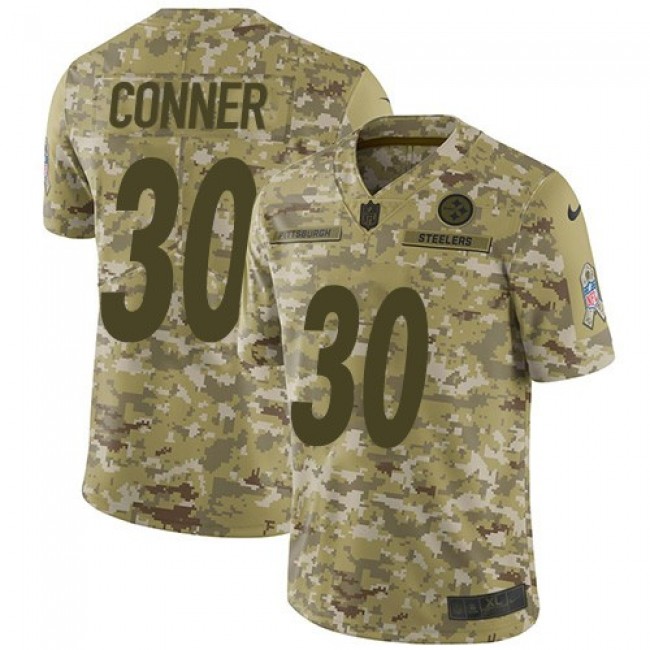 Nike Steelers #30 James Conner Camo Men's Stitched NFL Limited 2018 Salute To Service Jersey