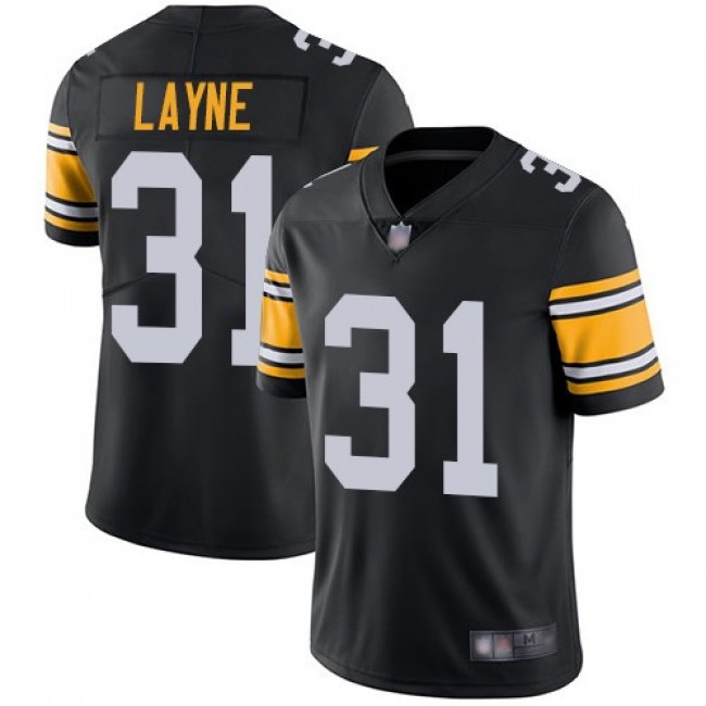 Nike Steelers #31 Justin Layne Black Alternate Men's Stitched NFL Vapor Untouchable Limited Jersey