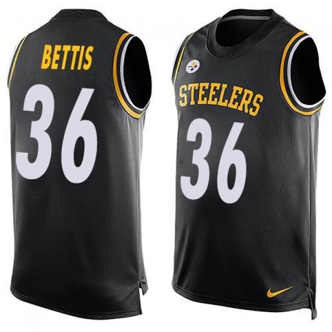Nike Steelers #36 Jerome Bettis Black Team Color Men's Stitched NFL Limited Tank Top Jersey