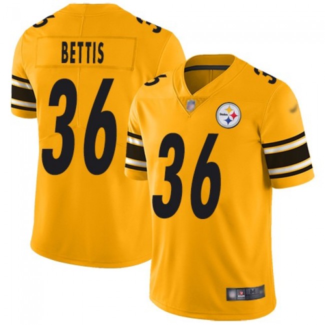 Nike Steelers #36 Jerome Bettis Gold Men's Stitched NFL Limited Inverted Legend Jersey