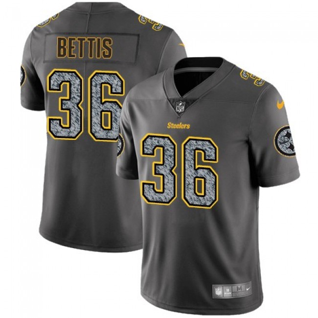 Nike Steelers #36 Jerome Bettis Gray Static Men's Stitched NFL Vapor Untouchable Limited Jersey
