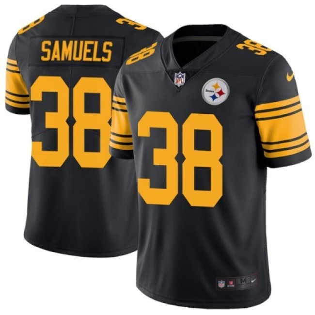 Nike Steelers #38 Jaylen Samuels Black Men's Stitched NFL Limited Rush Jersey