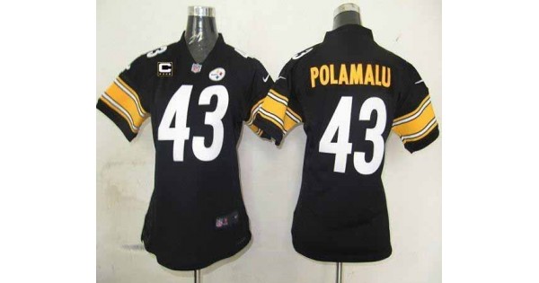 عربيات شيكو NFL Jersey Wholesale UK-Women's Steelers #43 Troy Polamalu Black ... عربيات شيكو