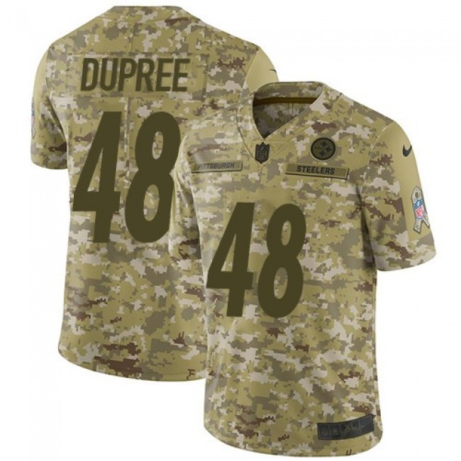 Nike Steelers #48 Bud Dupree Camo Men's Stitched NFL Limited 2018 Salute To Service Jersey