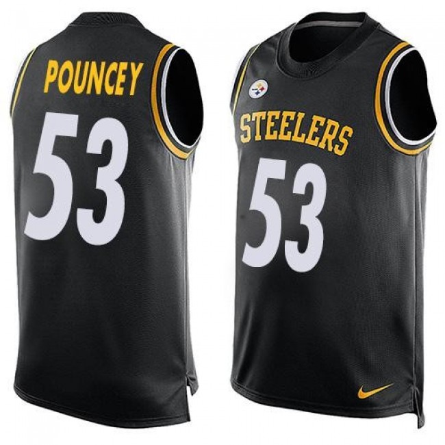 Nike Steelers #53 Maurkice Pouncey Black Team Color Men's Stitched NFL Limited Tank Top Jersey