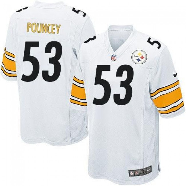 Pittsburgh Steelers #53 Maurkice Pouncey White Youth Stitched NFL Elite Jersey