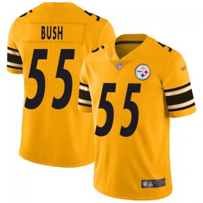 Nike Steelers #55 Devin Bush Gold Men's Stitched NFL Limited Inverted Legend Jersey