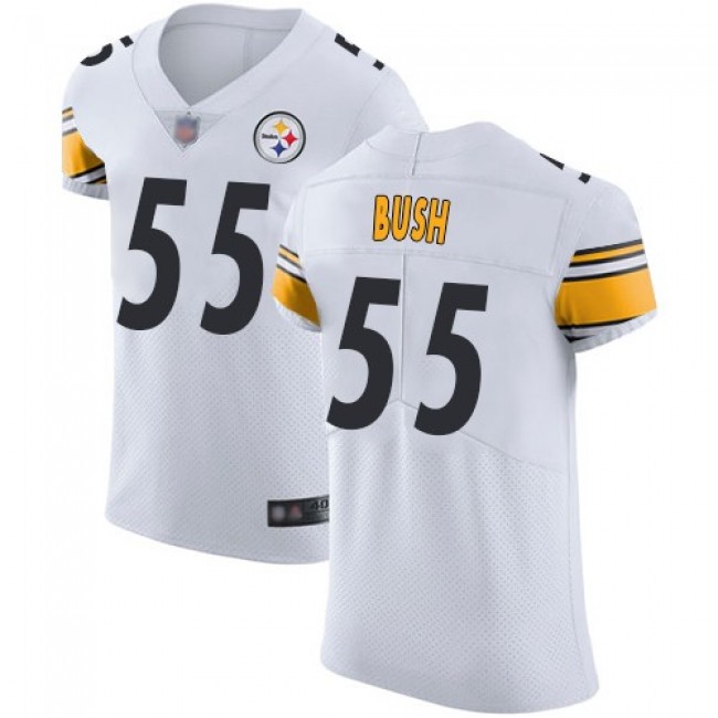 Nike Steelers #55 Devin Bush White Men's Stitched NFL Vapor Untouchable Elite Jersey