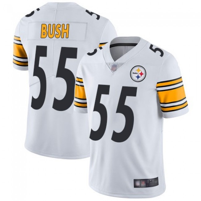 Nike Steelers #55 Devin Bush White Men's Stitched NFL Vapor Untouchable Limited Jersey