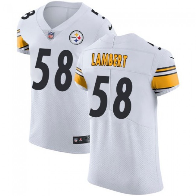 Nike Steelers #58 Jack Lambert White Men's Stitched NFL Vapor Untouchable Elite Jersey