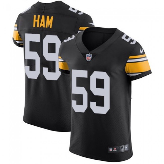 Nike Steelers #59 Jack Ham Black Alternate Men's Stitched NFL Vapor Untouchable Elite Jersey