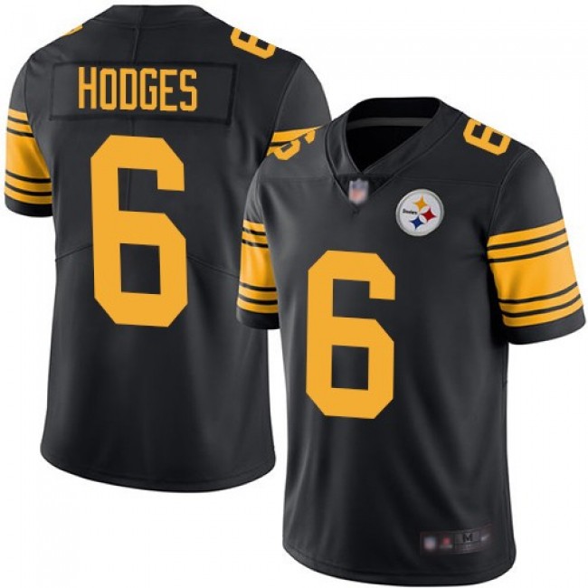 Nike Steelers #6 Devlin Hodges Black Men's Stitched NFL Limited Rush Jersey