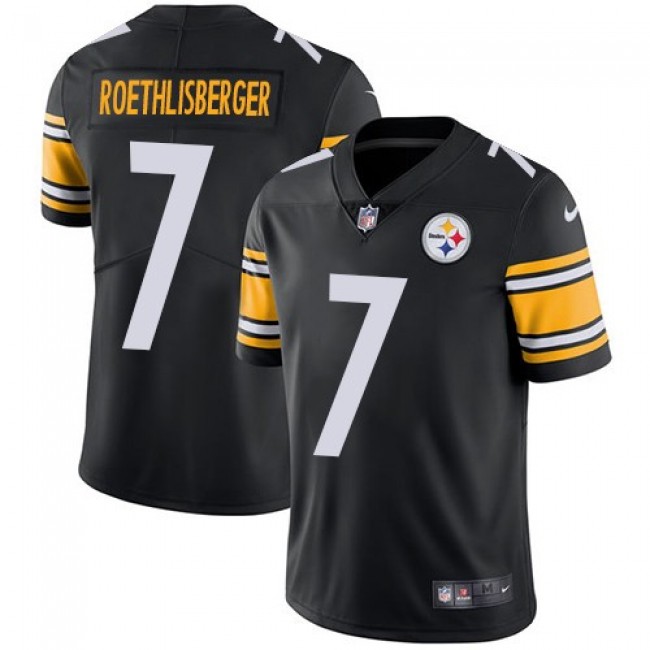 Nike Steelers #7 Ben Roethlisberger Black Team Color Men's Stitched NFL Vapor Untouchable Limited Jersey