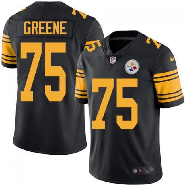Nike Steelers #75 Joe Greene Black Men's Stitched NFL Limited Rush Jersey
