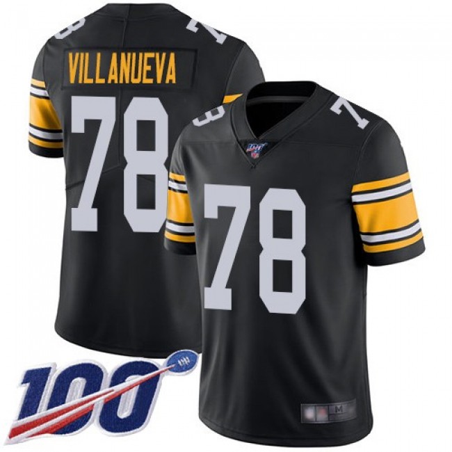 Nike Steelers #78 Alejandro Villanueva Black Alternate Men's Stitched NFL 100th Season Vapor Limited Jersey