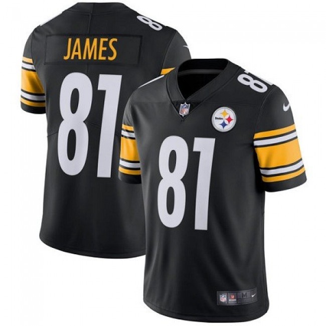Pittsburgh Steelers #81 Jesse James Black Team Color Youth Stitched NFL Vapor Untouchable Limited Jersey