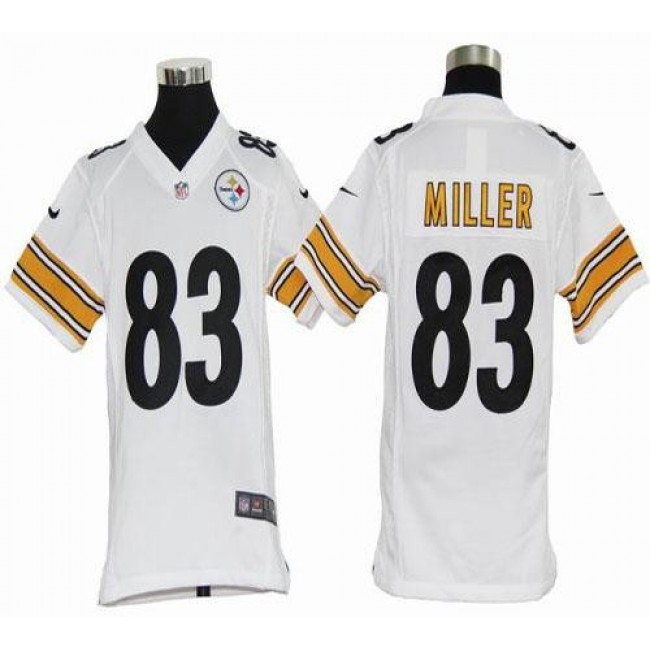Pittsburgh Steelers #83 Heath Miller White Youth Stitched NFL Elite Jersey