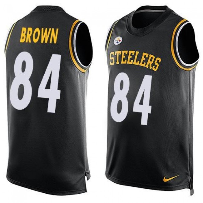 Nike Steelers #84 Antonio Brown Black Team Color Men's Stitched NFL Limited Tank Top Jersey