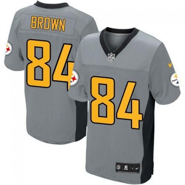 Pittsburgh Steelers #84 Antonio Brown Grey Shadow Youth Stitched NFL Elite Jersey