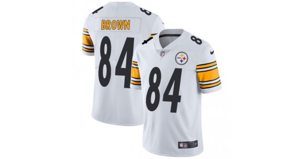 قود لك NFL Jersey history-Pittsburgh Steelers #84 Antonio Brown White ... قود لك