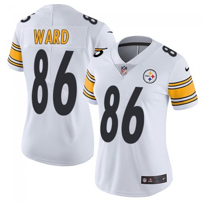 Women's Steelers #86 Hines Ward White Stitched NFL Vapor Untouchable Limited Jersey