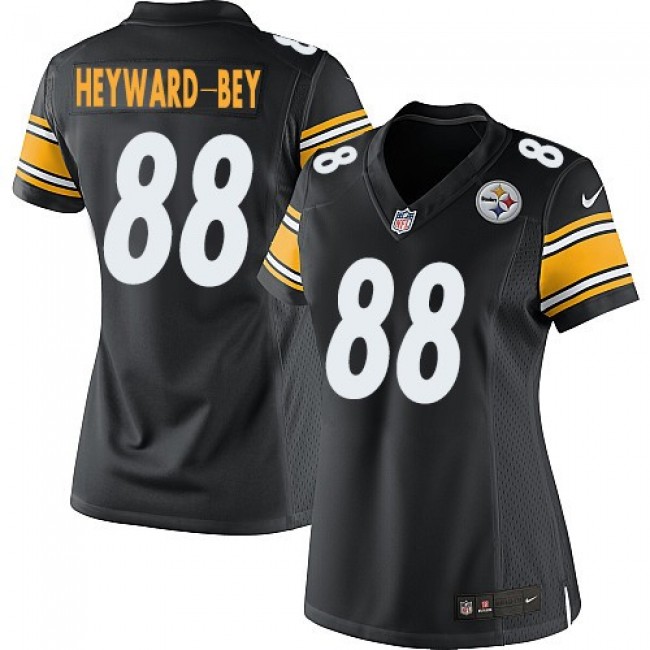 Women's Steelers #88 Darrius Heyward-Bey Black Team Color Stitched NFL Elite Jersey