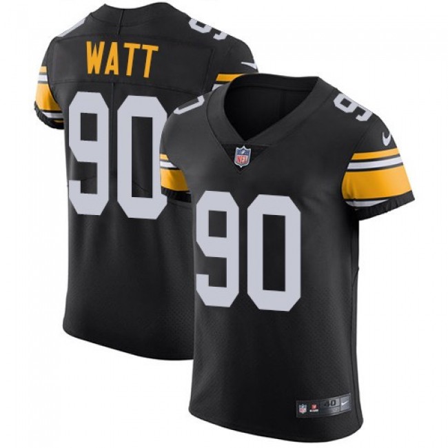 Nike Steelers #90 T. J. Watt Black Alternate Men's Stitched NFL Vapor Untouchable Elite Jersey