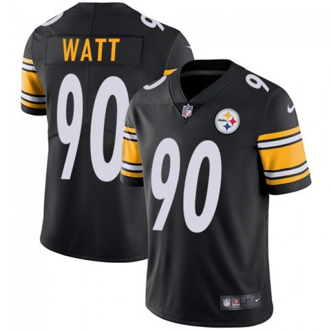 Nike Steelers #90 T. J. Watt Black Team Color Men's Stitched NFL Vapor Untouchable Limited Jersey