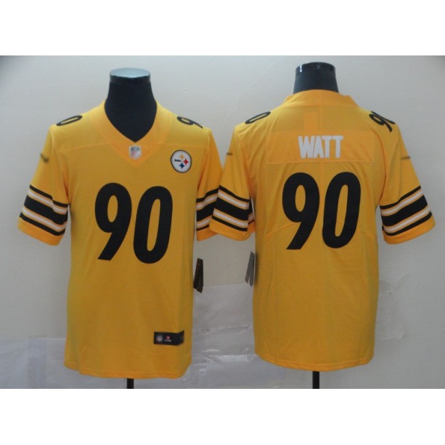 Nike Steelers #90 T. J. Watt Gold Men's Stitched NFL Limited Inverted Legend Jersey